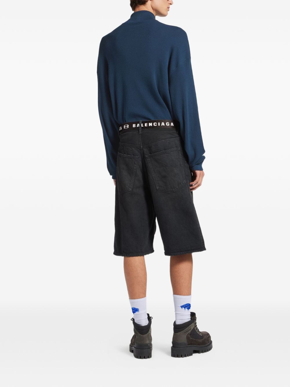 Balenciaga Denim Cotton Shorts