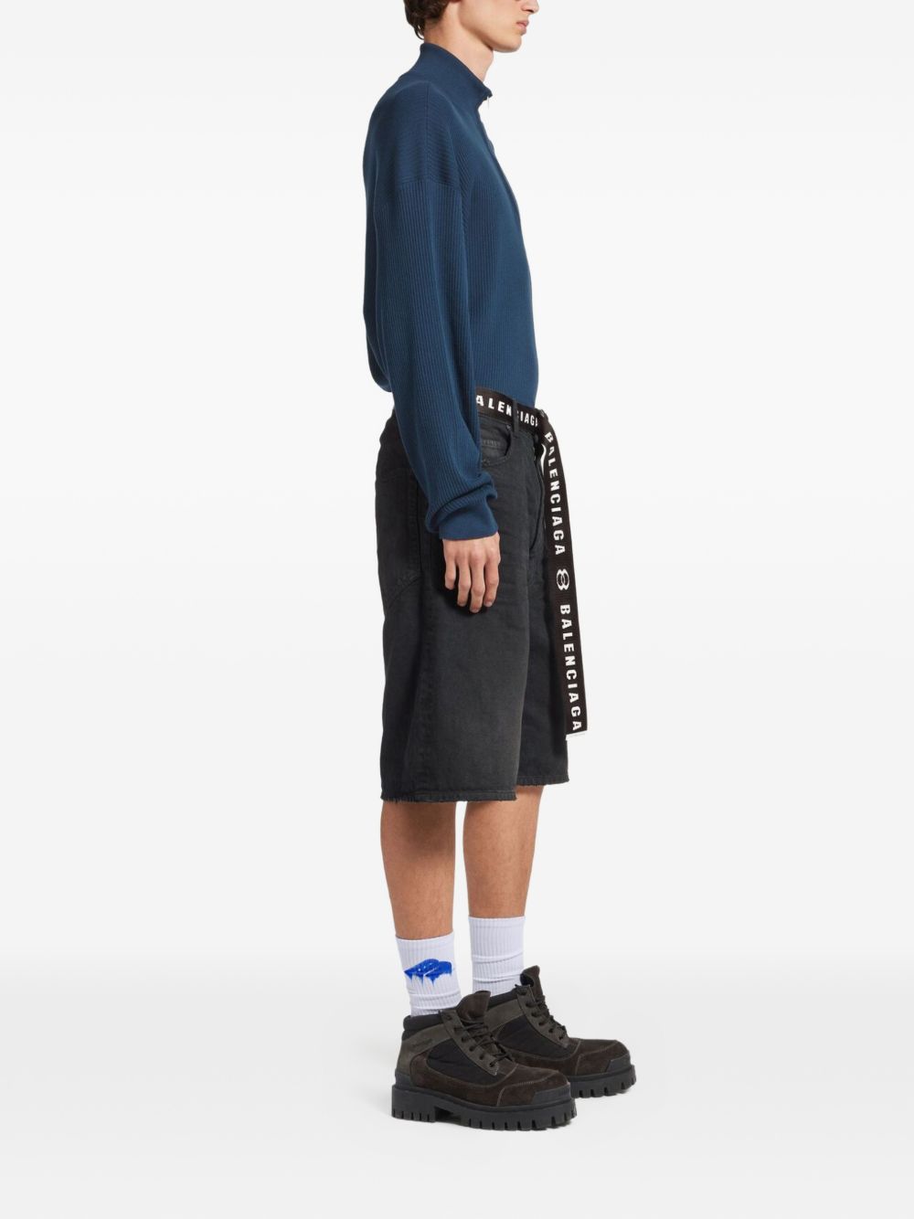 Balenciaga Denim Cotton Shorts