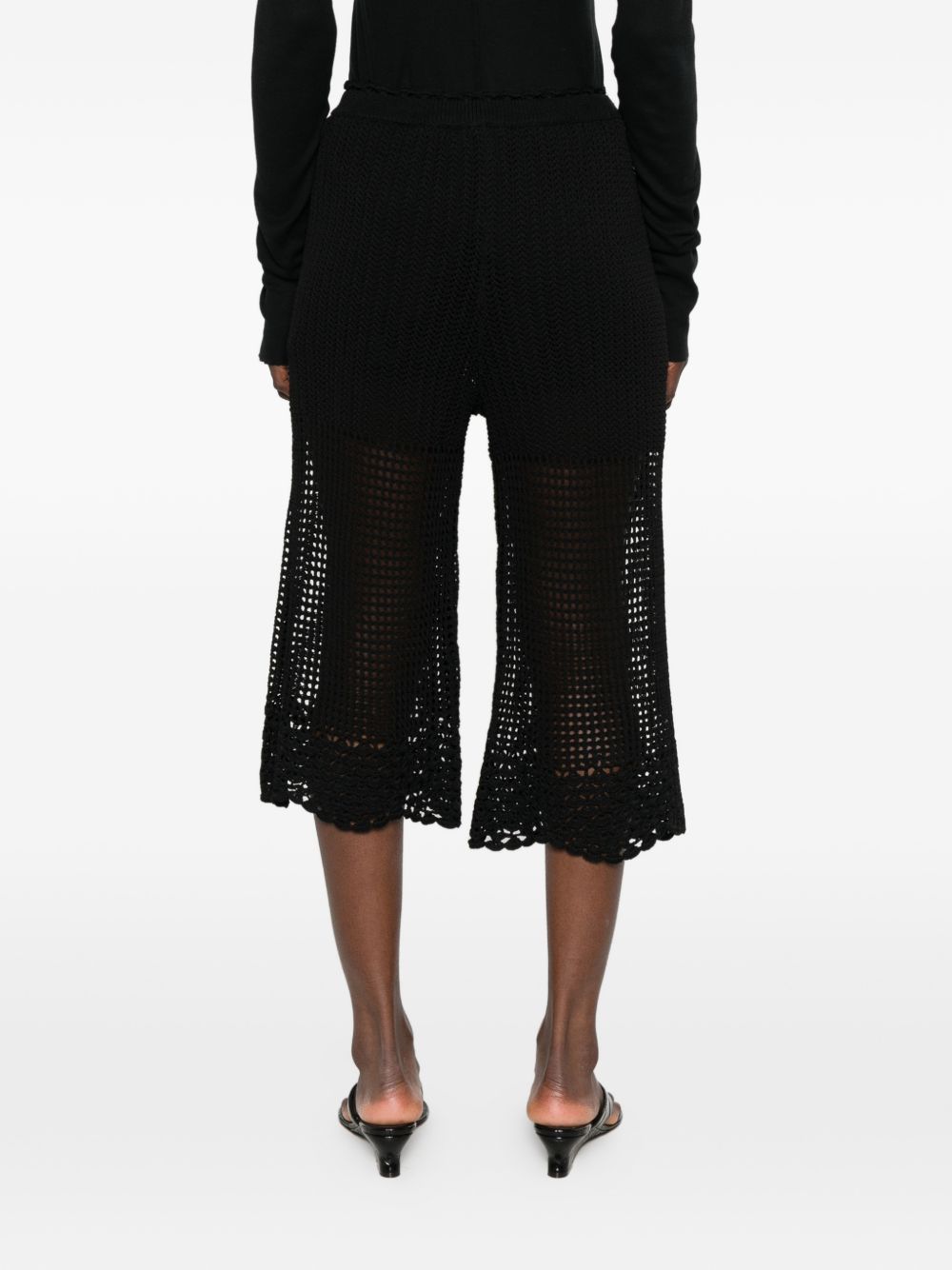 Iro Crochet Knit Wide-Leg Trousers