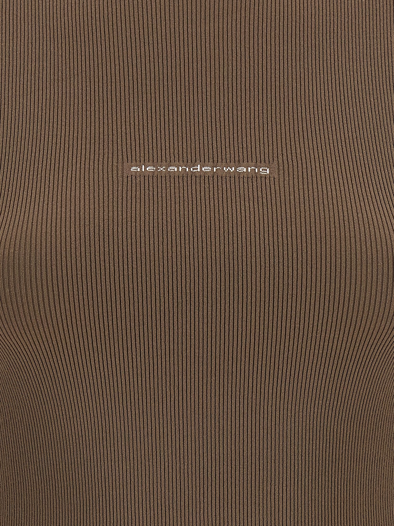 Alexander Wang Logo Ribbed Sweater