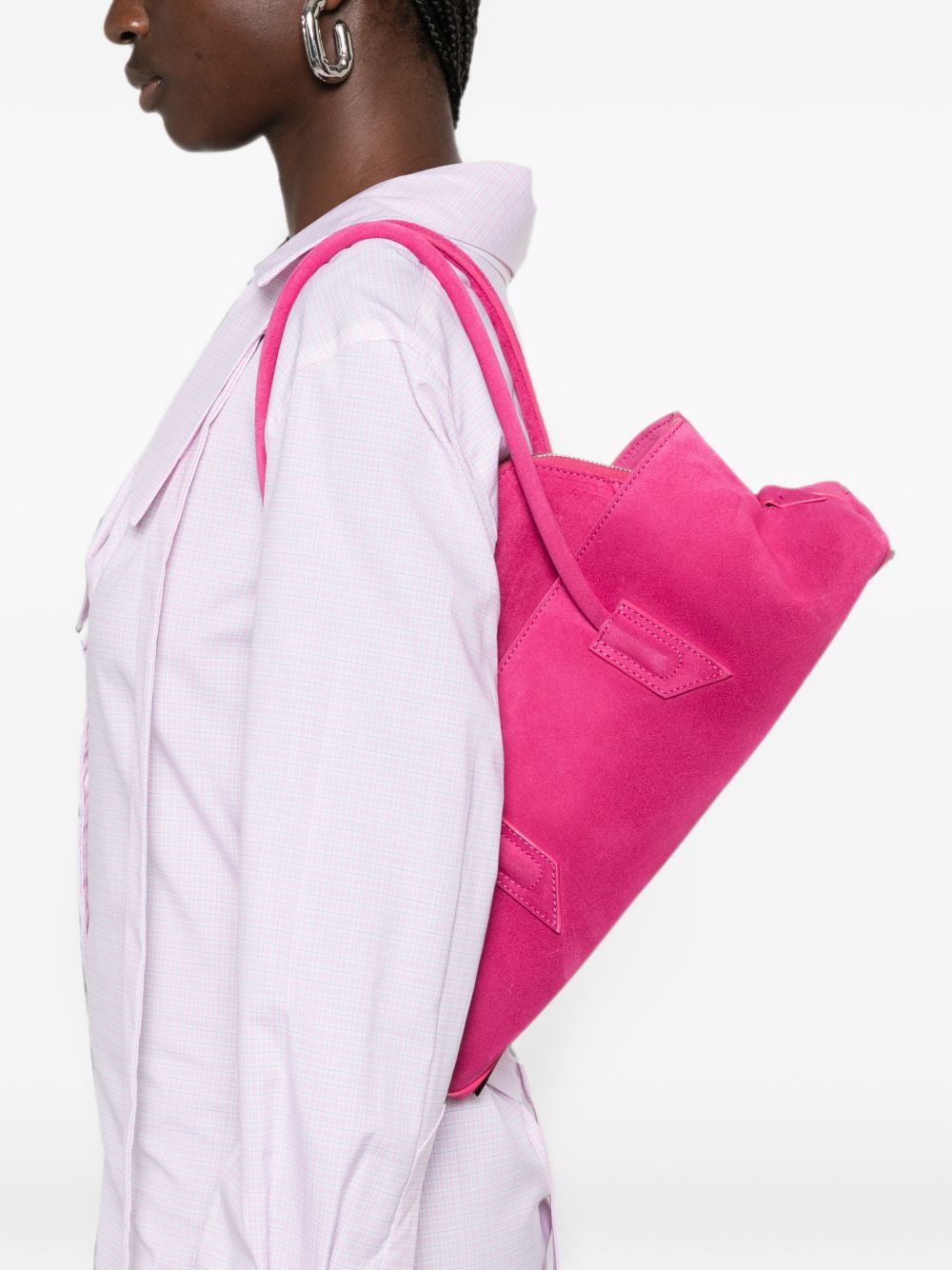 The Attico La Passeggiata Suede Bag