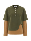 The Attico Color-Block Button Shirt