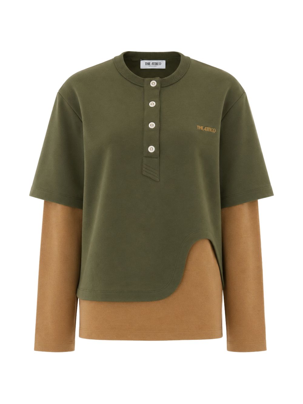 The Attico Color-Block Button Shirt