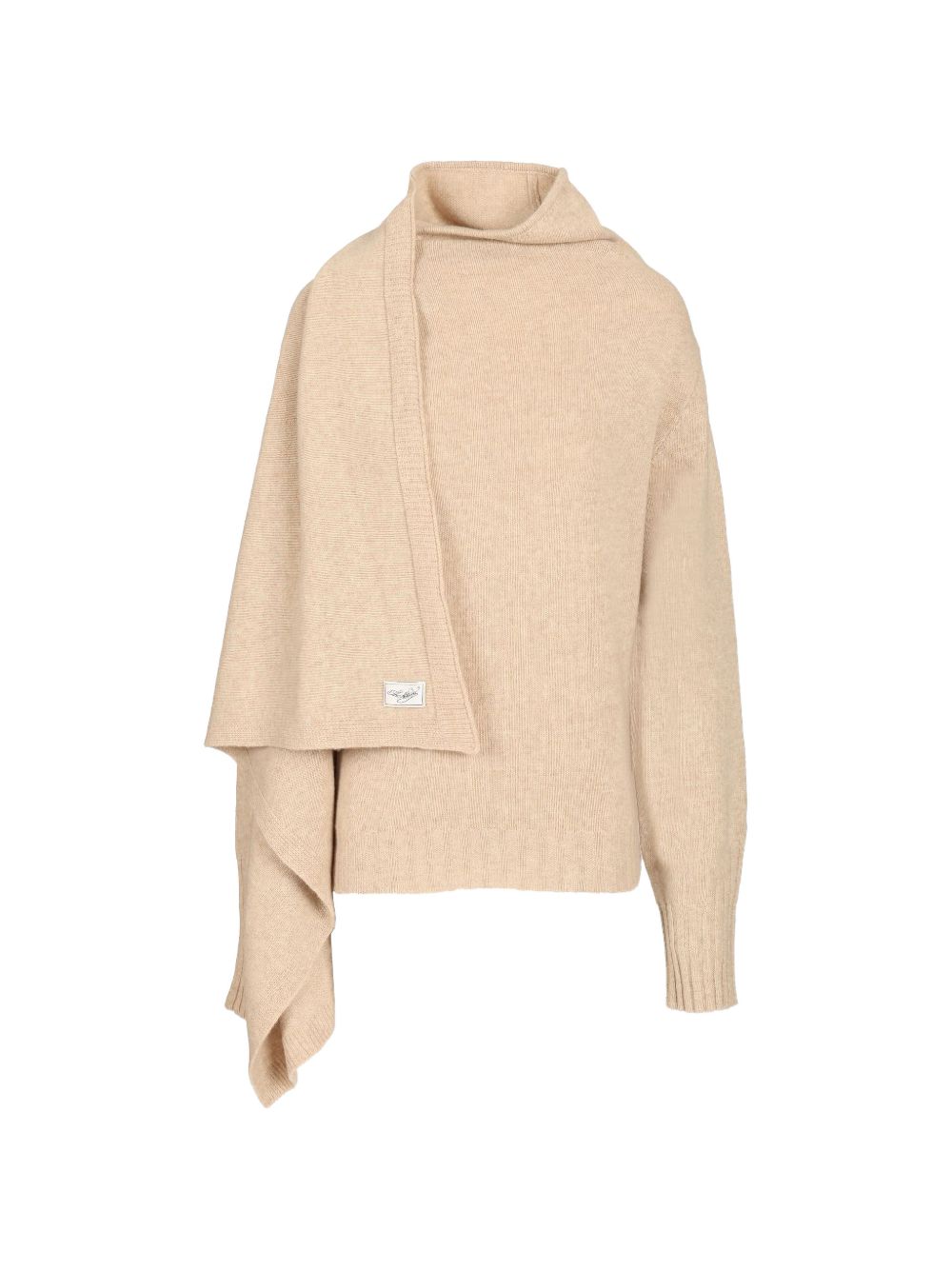 The Attico Roll Neck Scarf Sweater