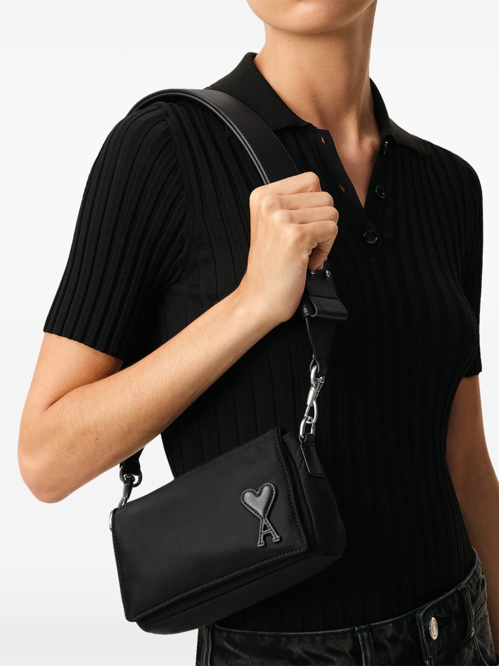 Ami Paris Padded Canvas Bag