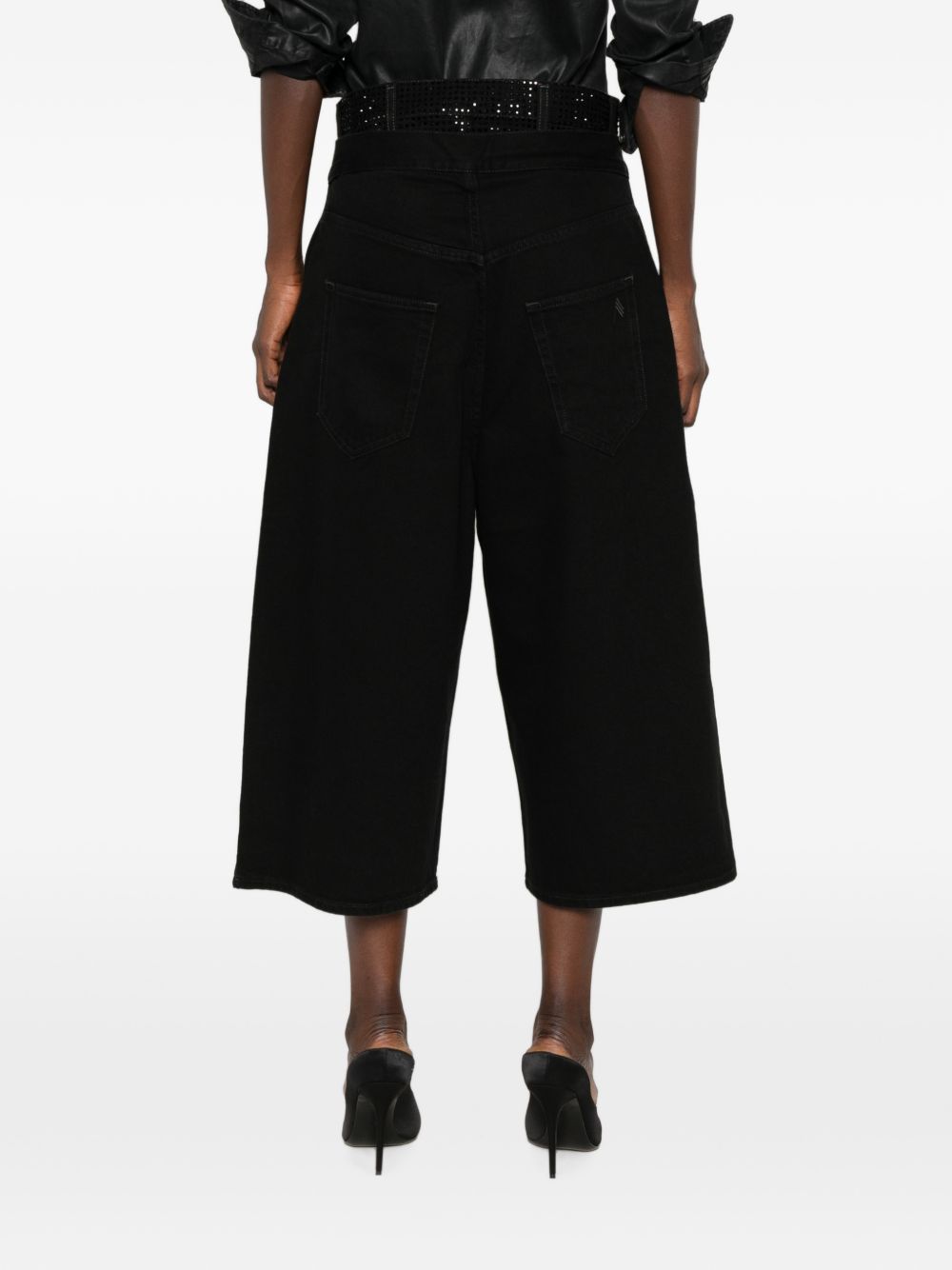 The Attico Denim Cotton Bermuda Shorts