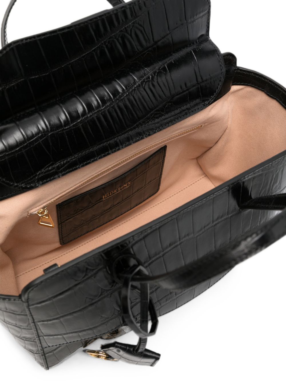 Hidesins Croc-Effect Top Handle Bag