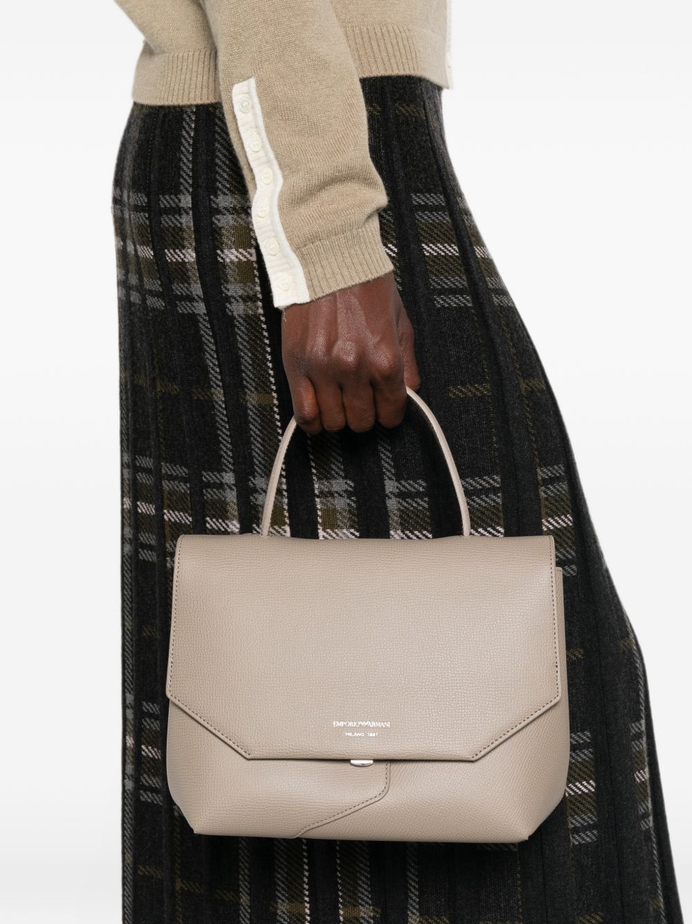 Emporio Armani Leather Foldover Bag