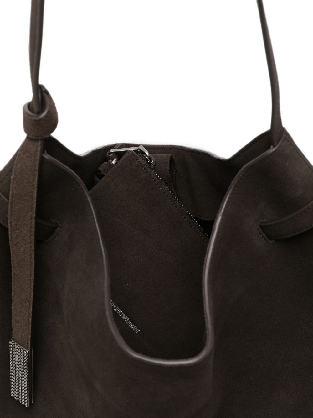 Emporio Armani Suede Leather Shoulder Bag