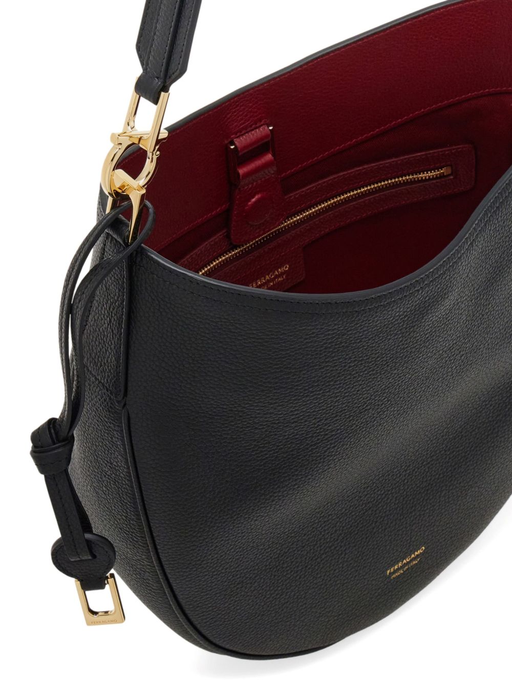 Ferragamo Medium Leather Hobo Bag