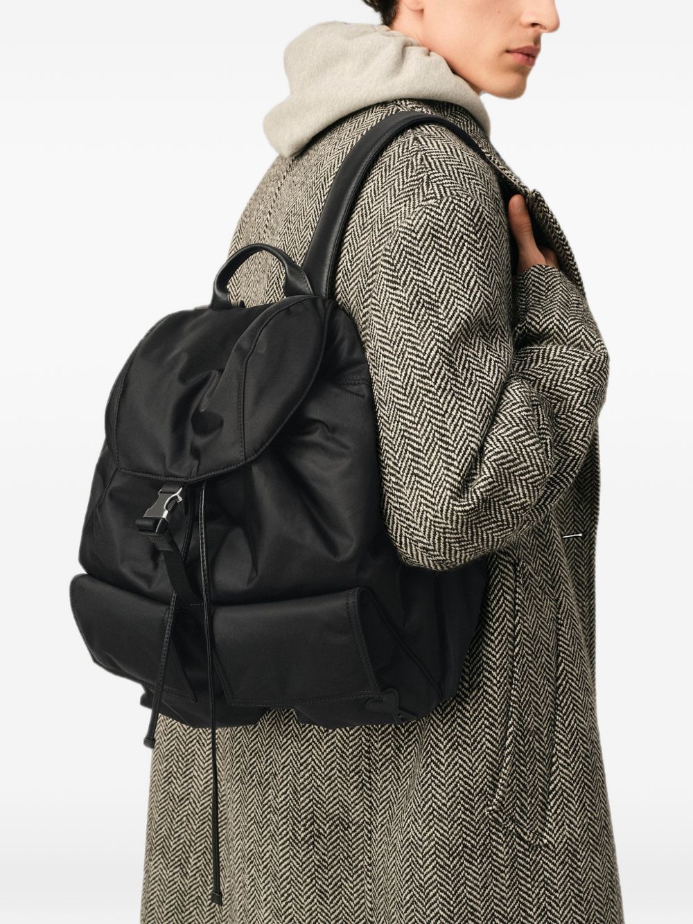 Ami Paris Marcel Small Nylon Backpack