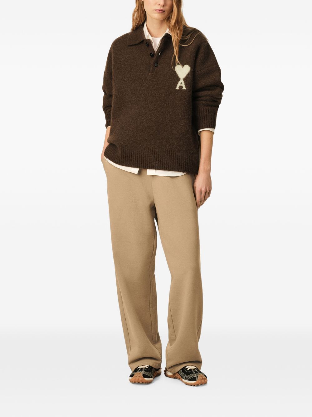 AMI PARIS T-shirts and Polos BROWN