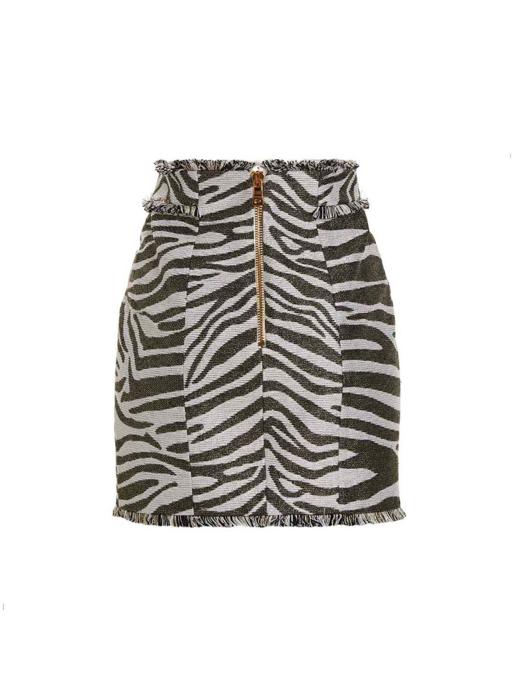 Balmain Lurex Zebra Skirt