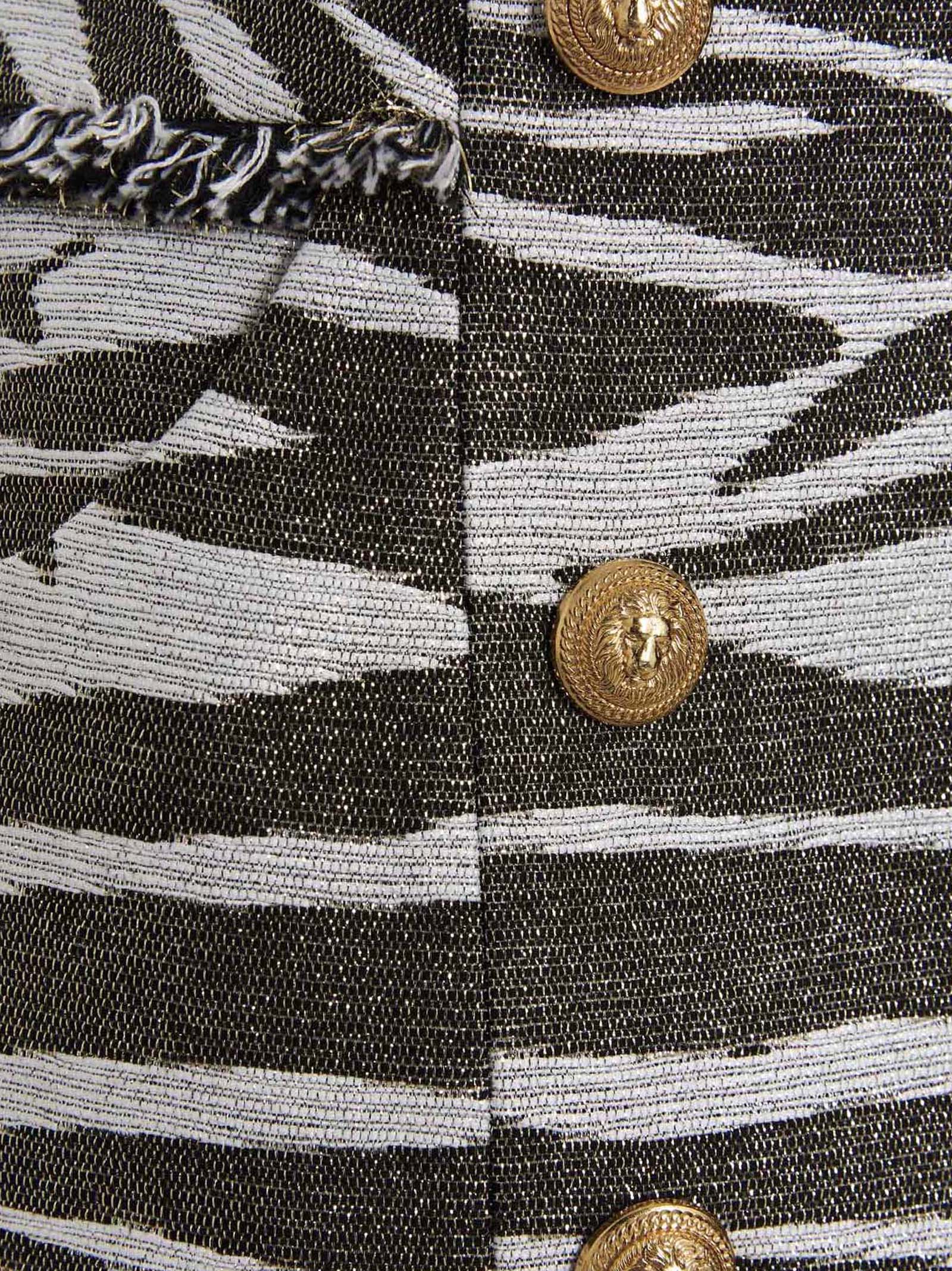 Balmain Lurex Zebra Skirt