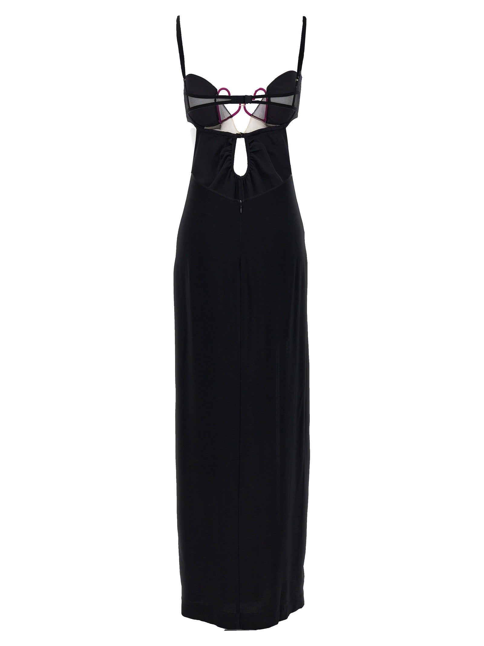 Nensi Dojaka Heart Bra Long Dress