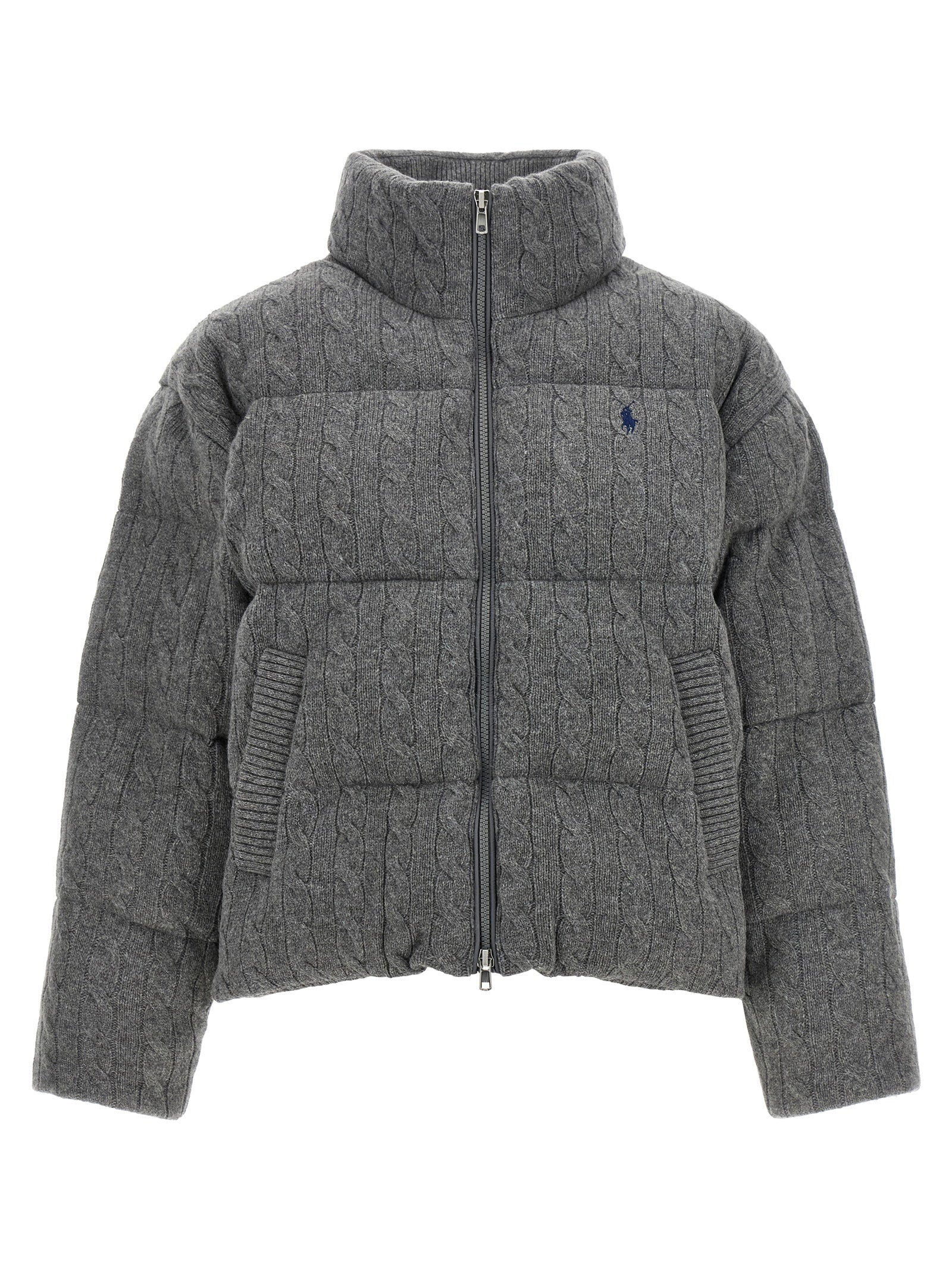Polo Ralph Lauren Knitted Braided Down Jacket