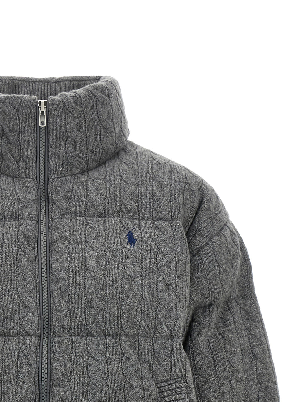 Polo Ralph Lauren Knitted Braided Down Jacket