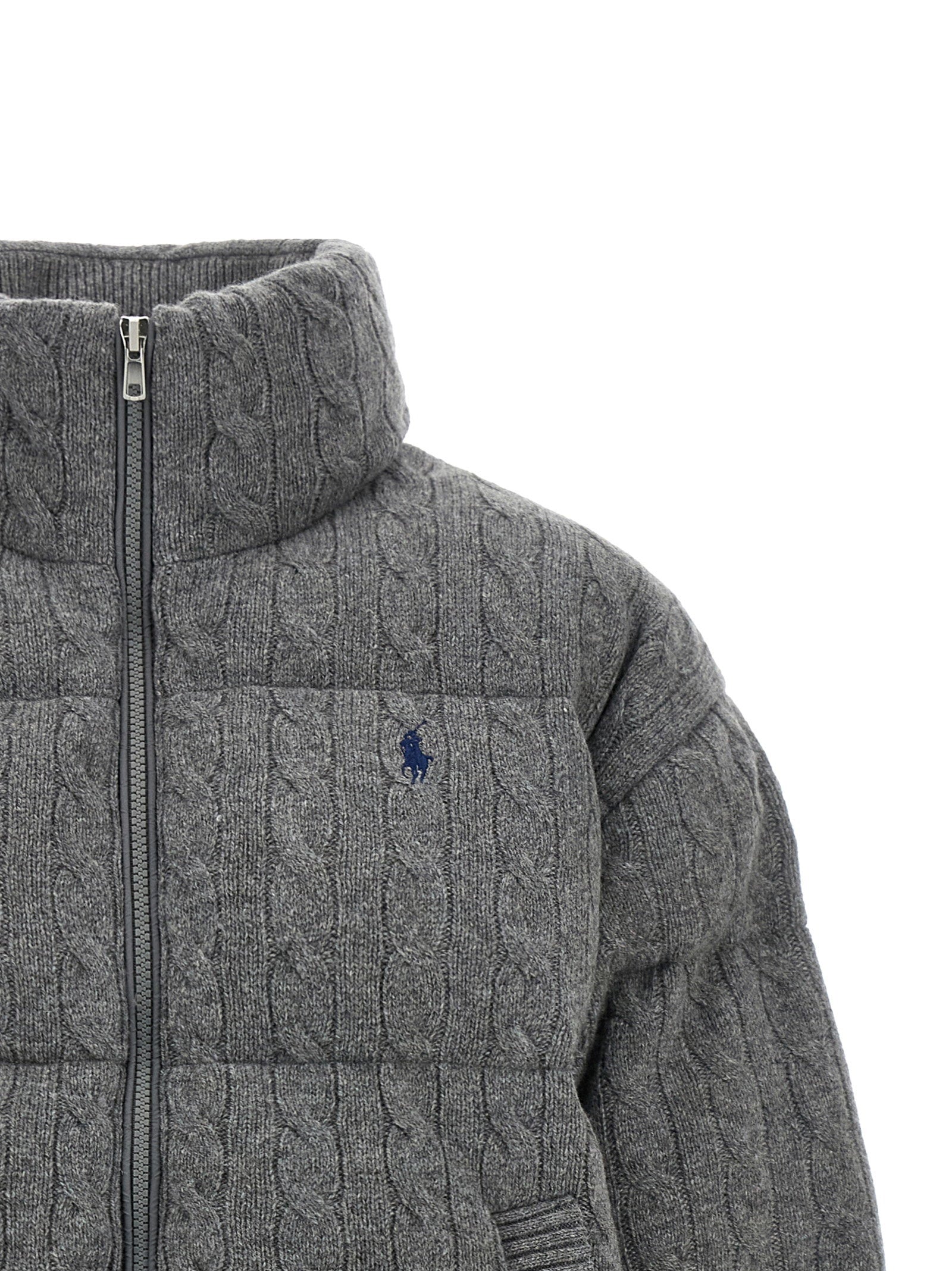 Polo Ralph Lauren Knitted Braided Down Jacket