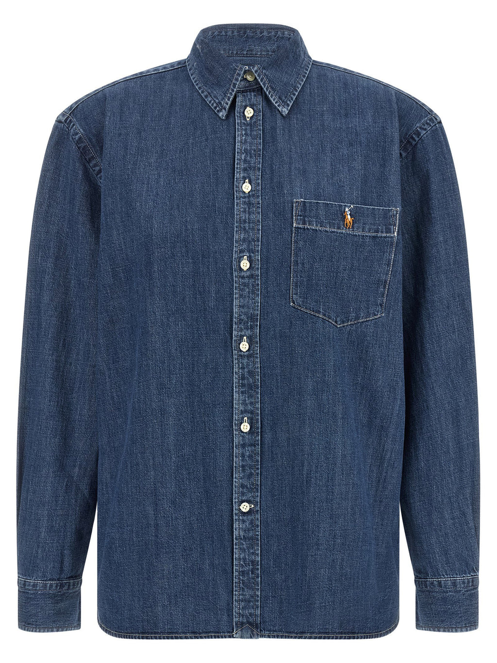 Polo Ralph Lauren Denim Shirt With Logo Embroidery