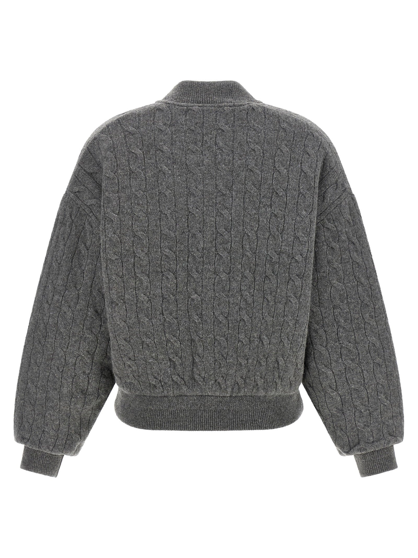 Polo Ralph Lauren Padded Knit Braided Bomber Jacket