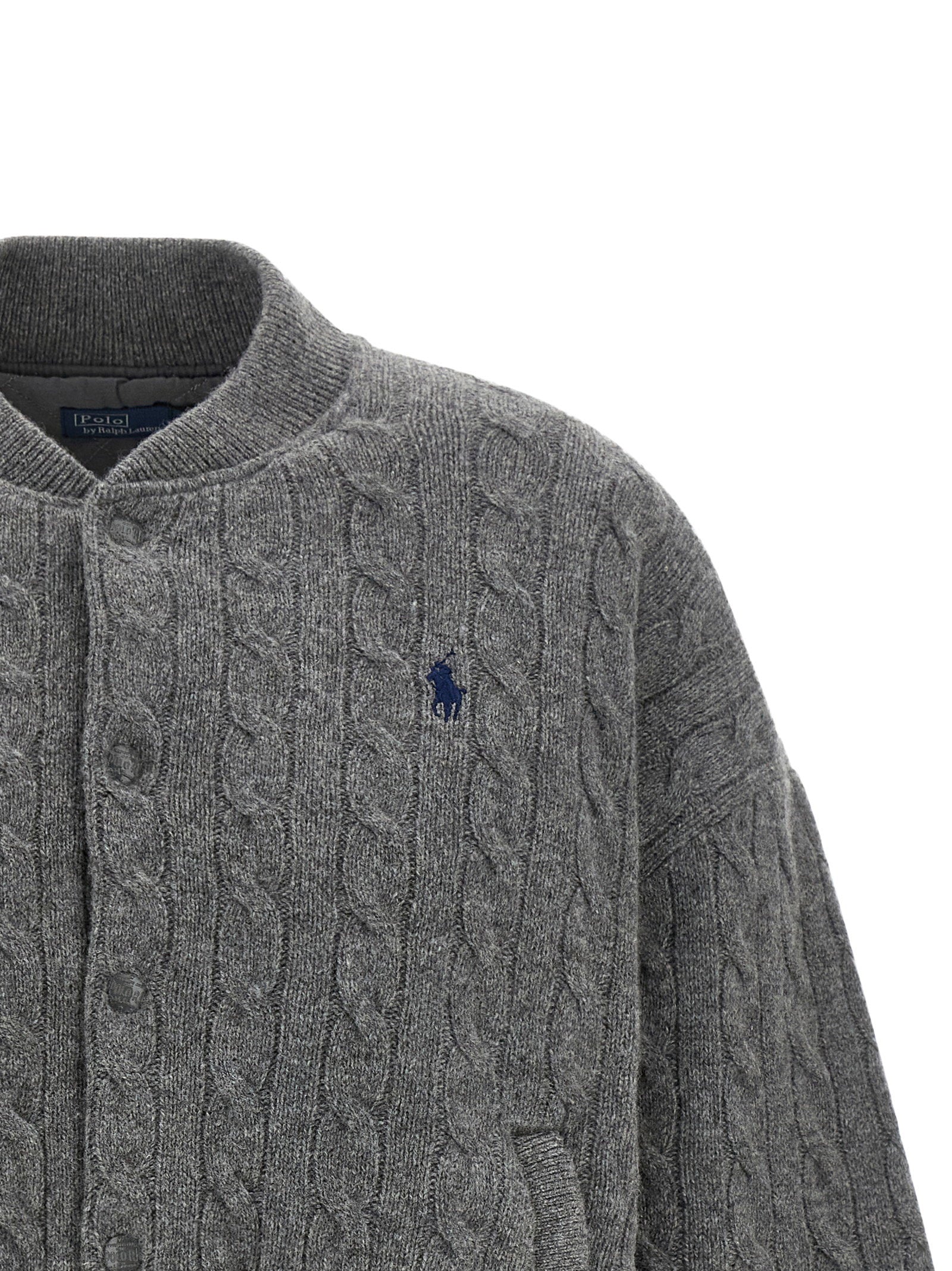 Polo Ralph Lauren Padded Knit Braided Bomber Jacket