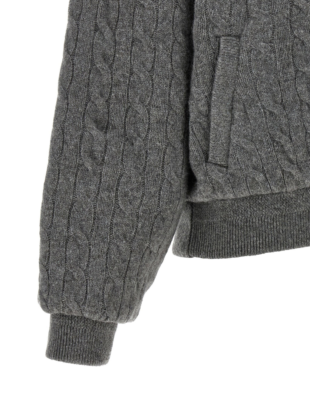 Polo Ralph Lauren Padded Knit Braided Bomber Jacket