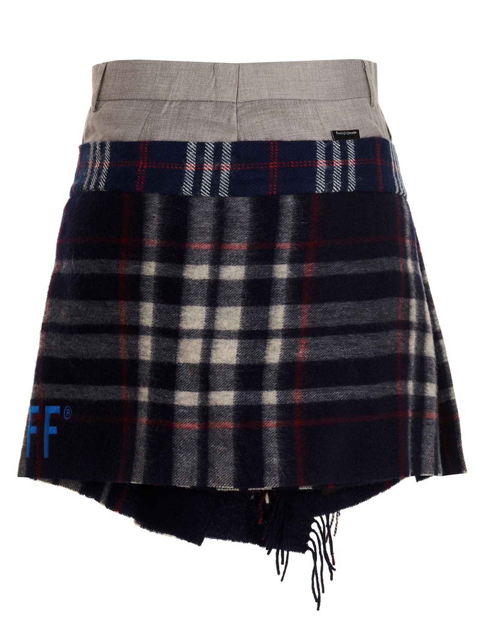 1/Off Check Scarf Reworked Skirt