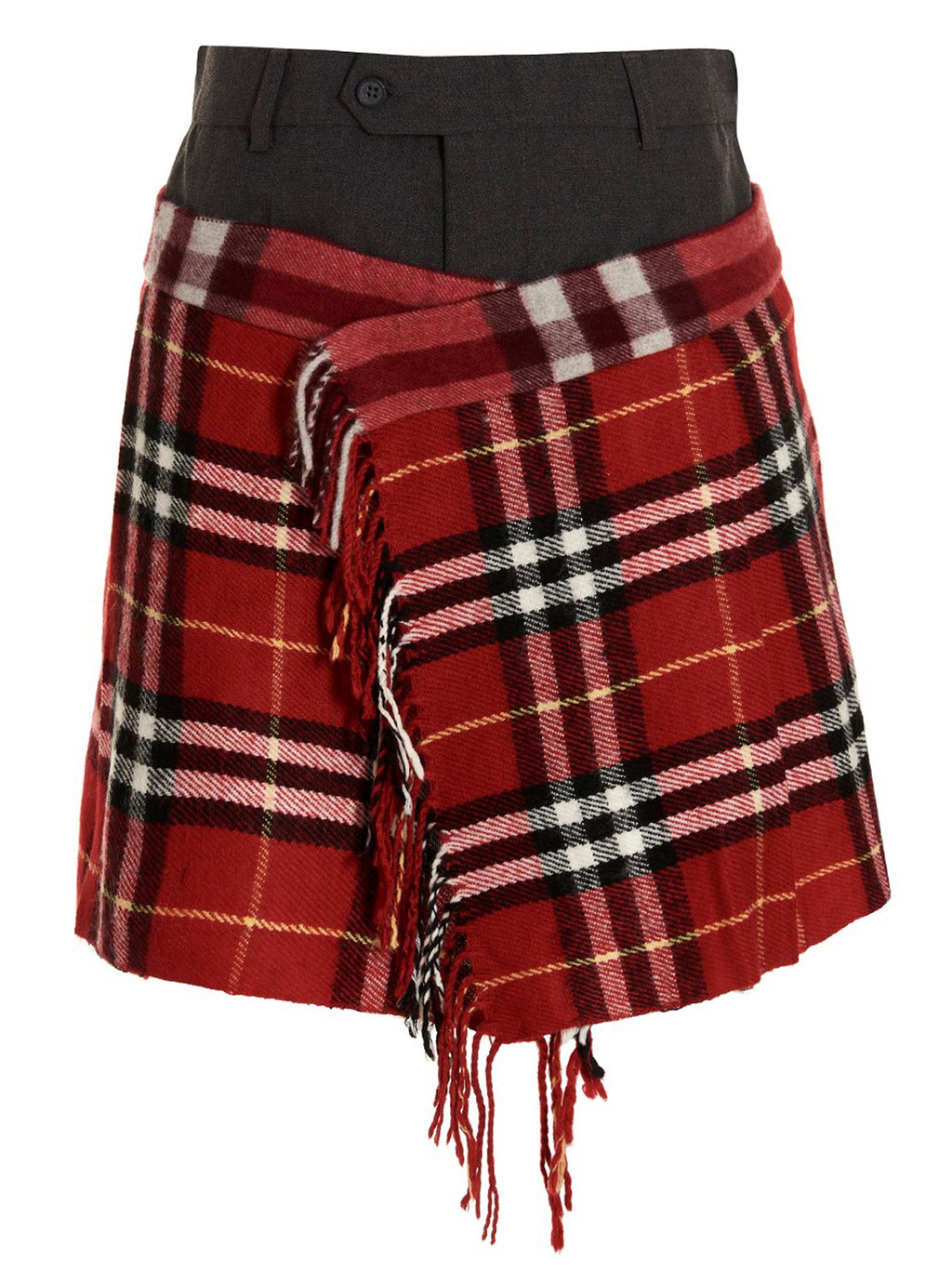 1/Off Check Scarf Reworked Skirt