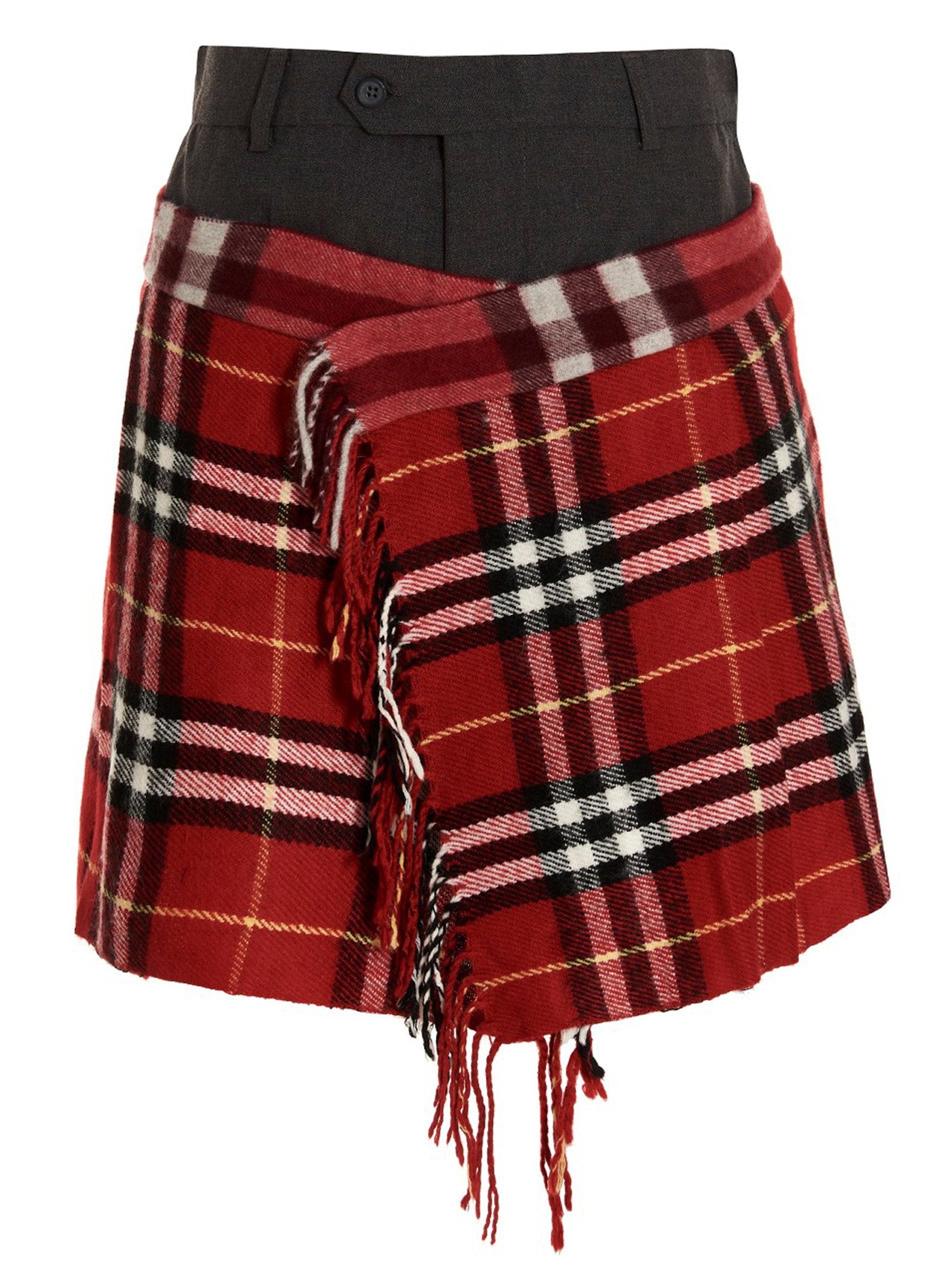 1/Off Check Scarf Reworked Skirt