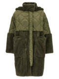 Blancha Nylon Diamond-visone Long Down Jacket