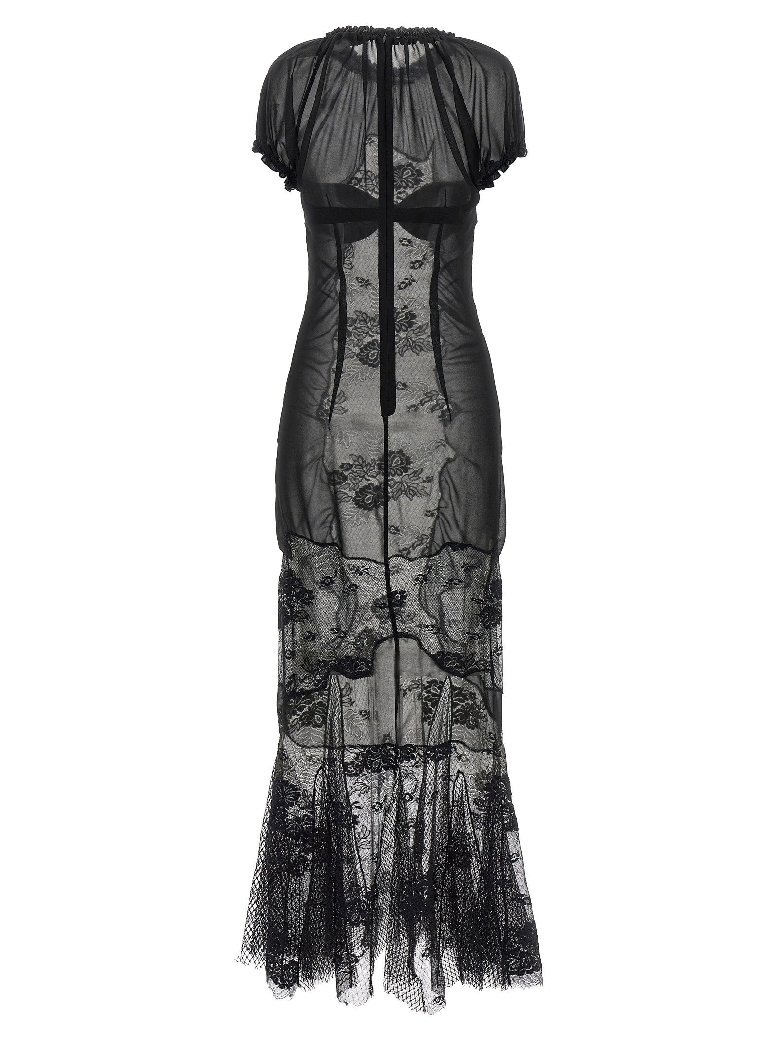 The Attico Lace Tulle Dress