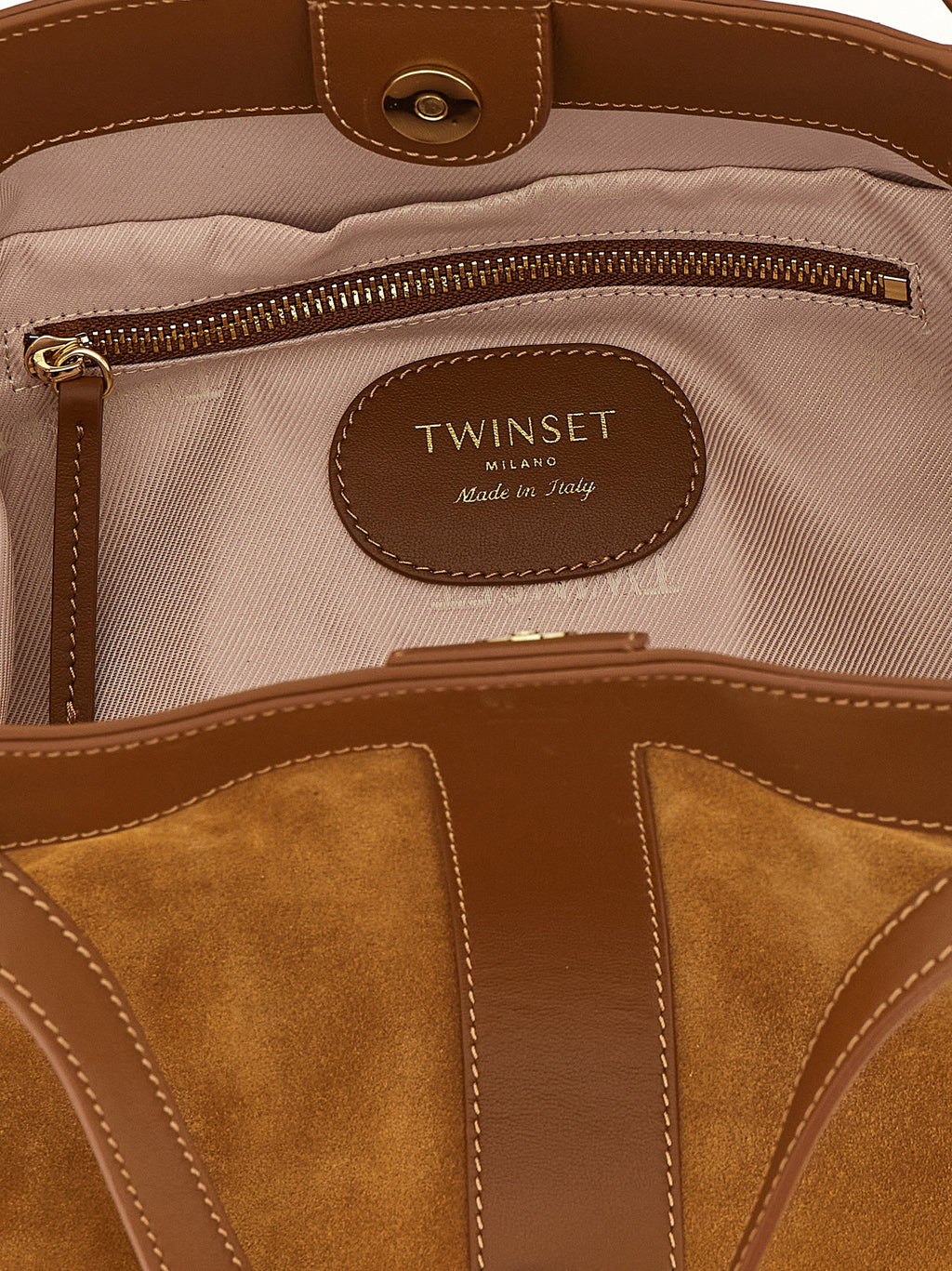 Twin Set Suede Shoulder Bag