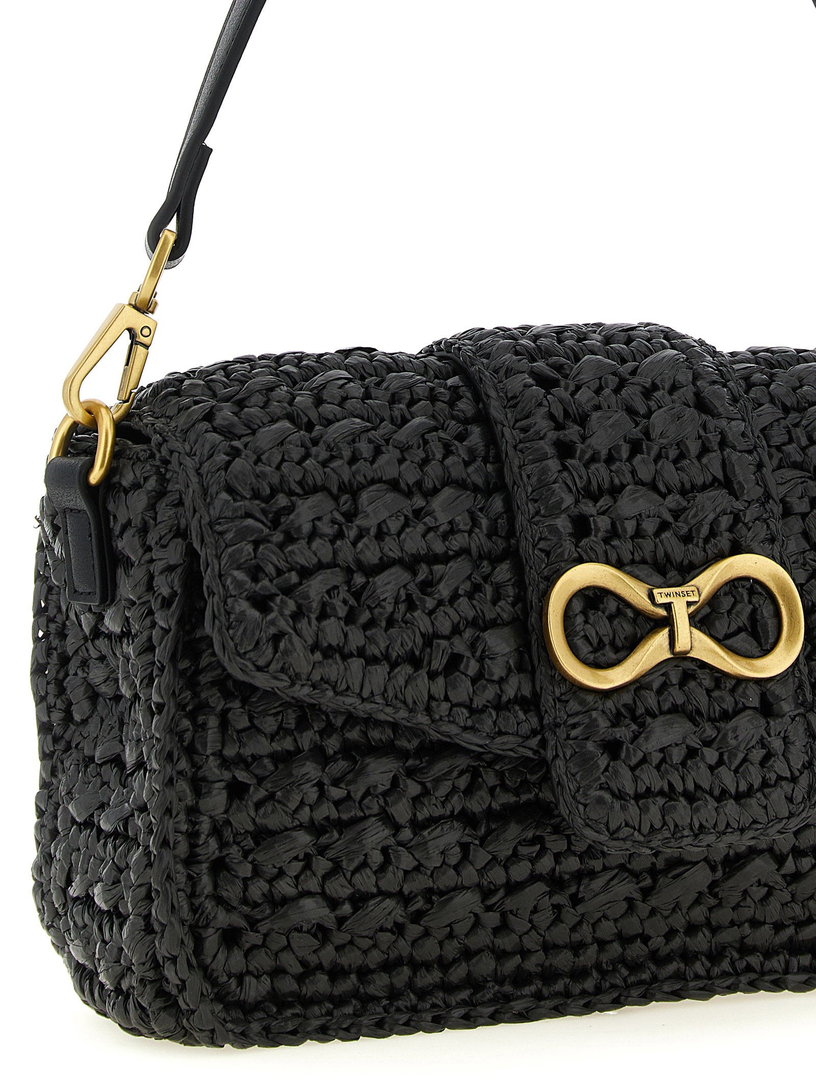 Twin Set Raffia Crossbody Bag