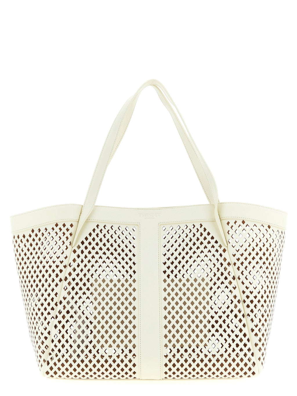 Twin Set Openwork Leather Shopping Bag