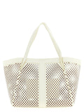 Twin Set Openwork Leather Shopping Bag