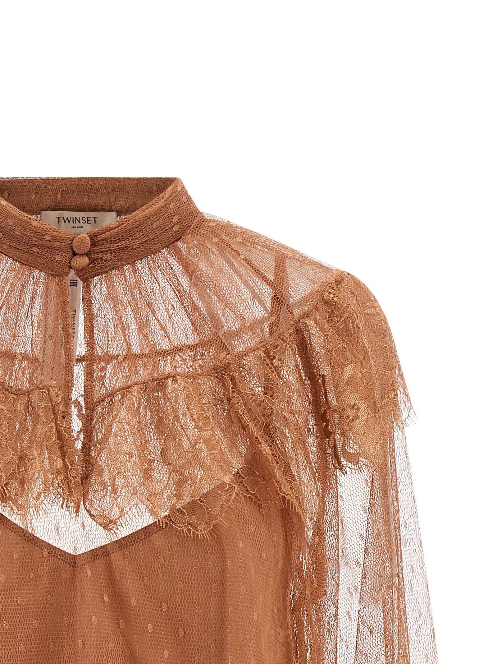 Twin Set Tulle Plumetis Blouse