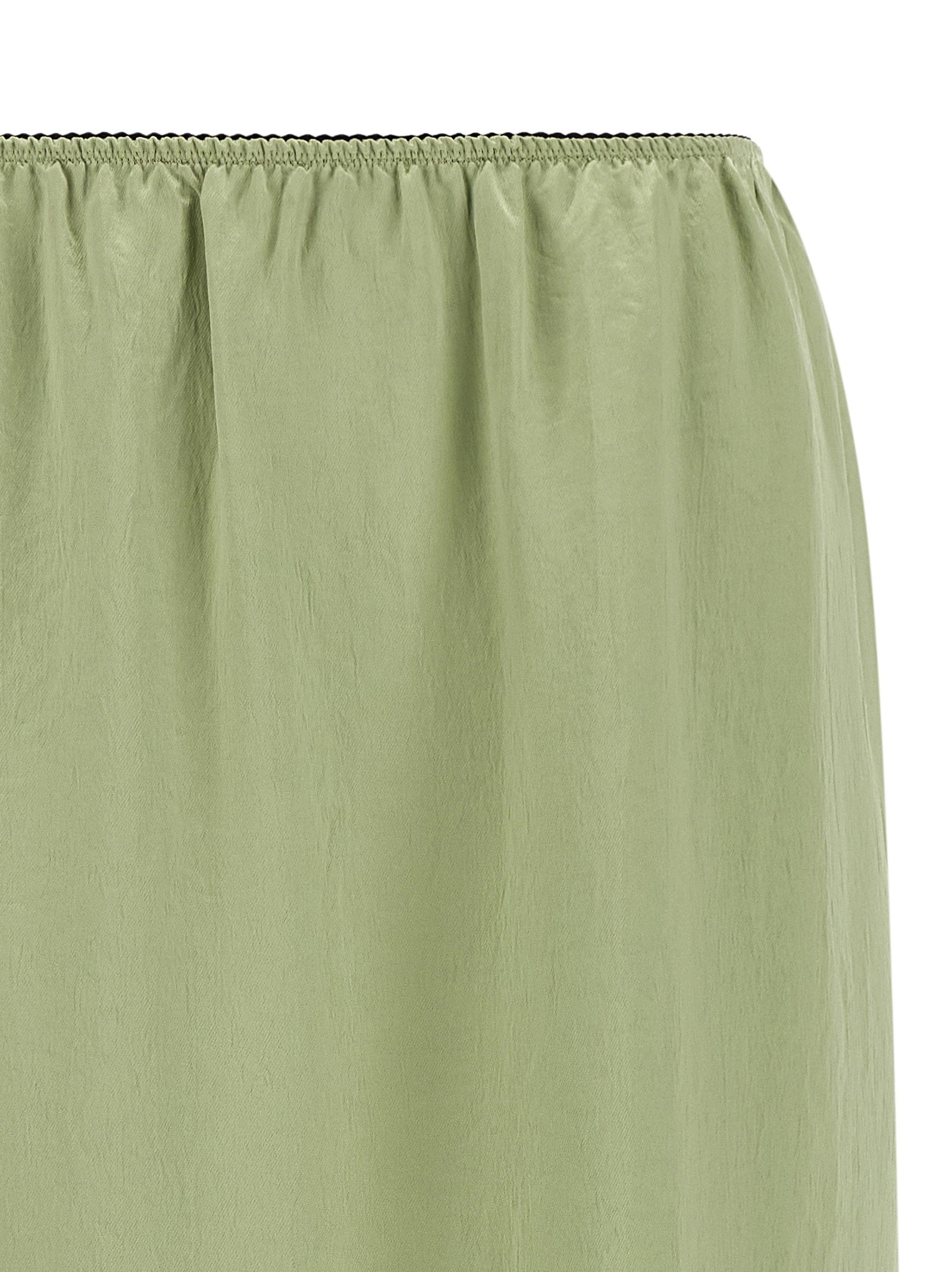 Twin Set Satin Froissé And Lace Skirt