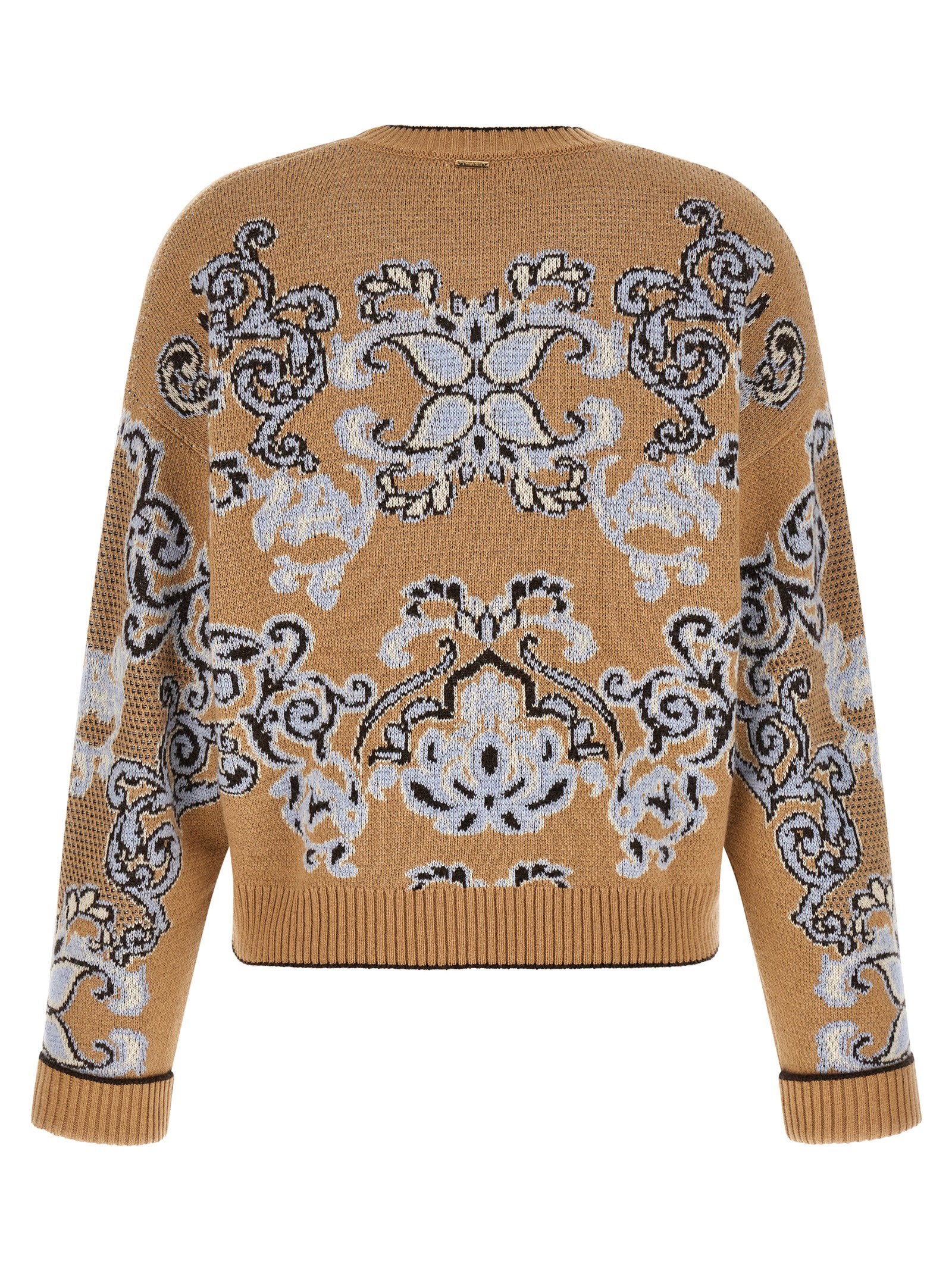 Twin Set Jacquard Wool Blend Sweater