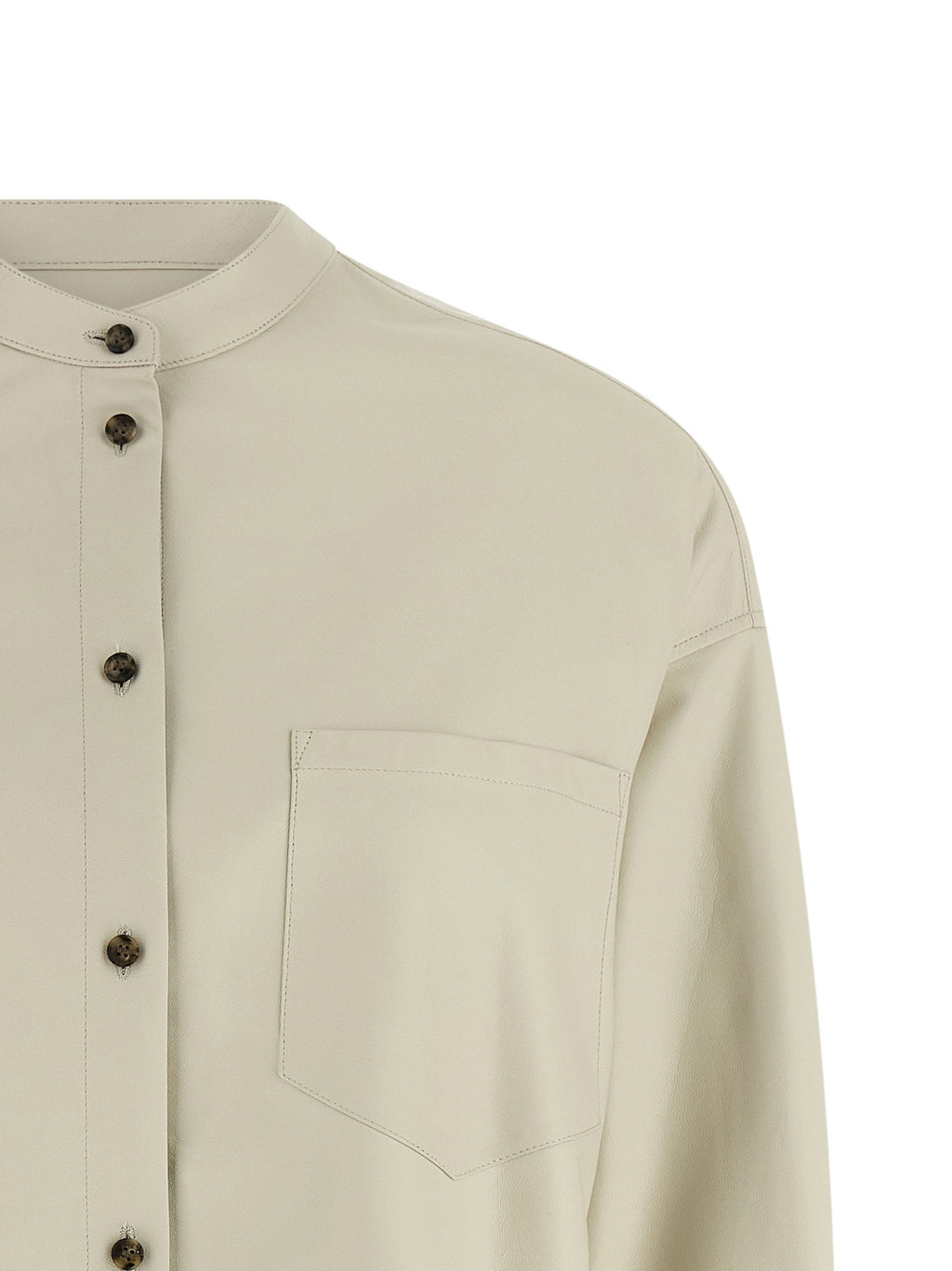 Yves Salomon Leather Shirt
