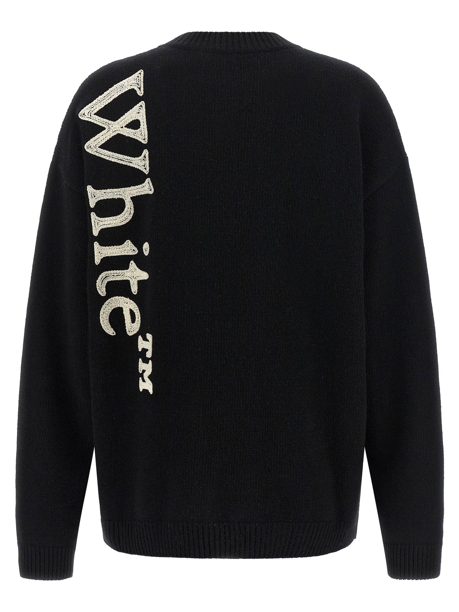 Off White Vertical Bookish Sweater