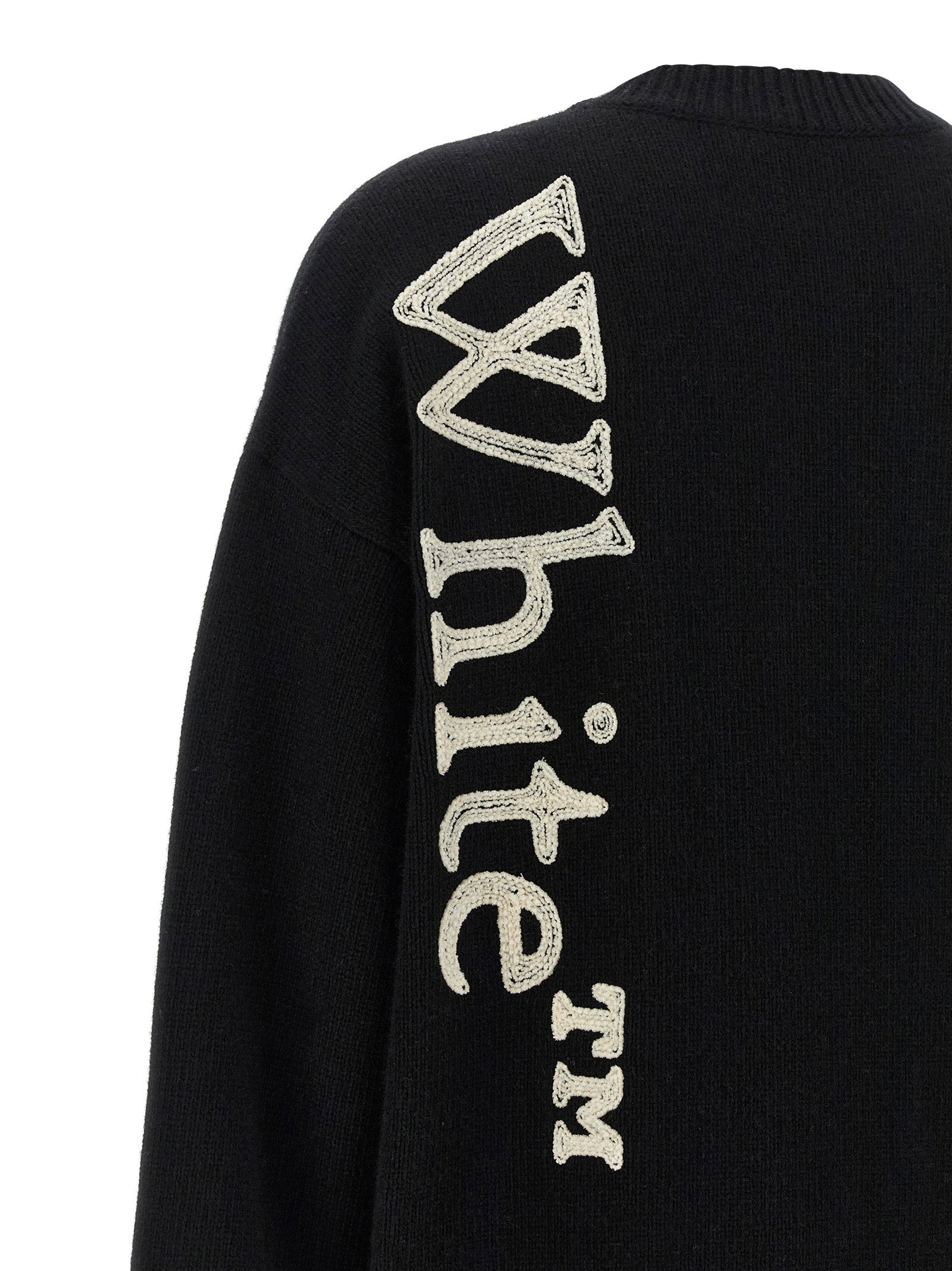 Off White Vertical Bookish Sweater