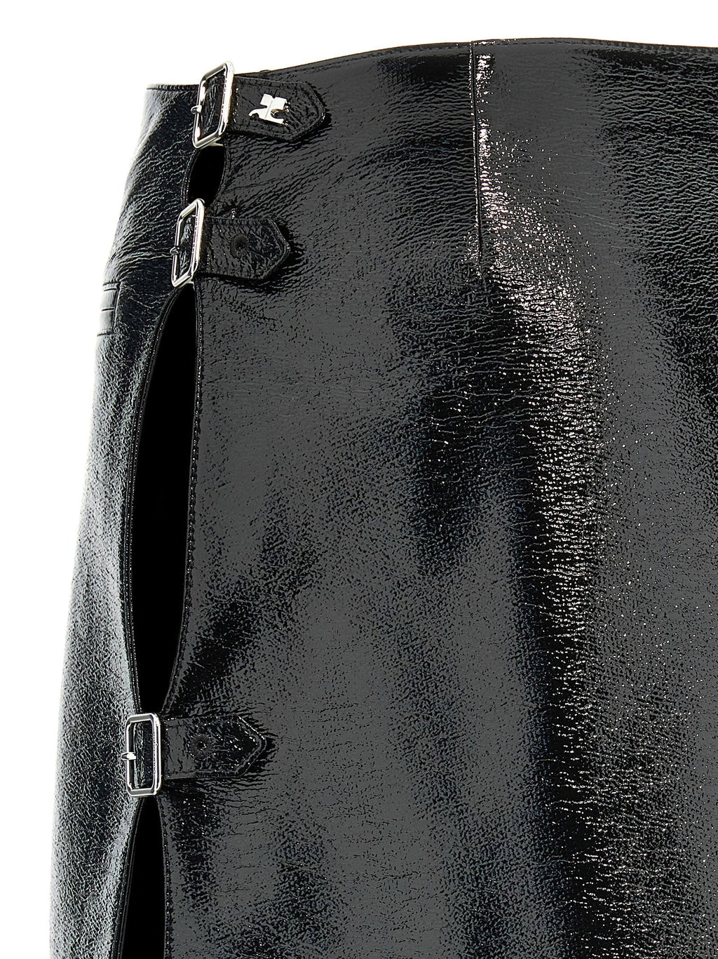 Courreges Mini Multi Sangle Vinyl Skirt