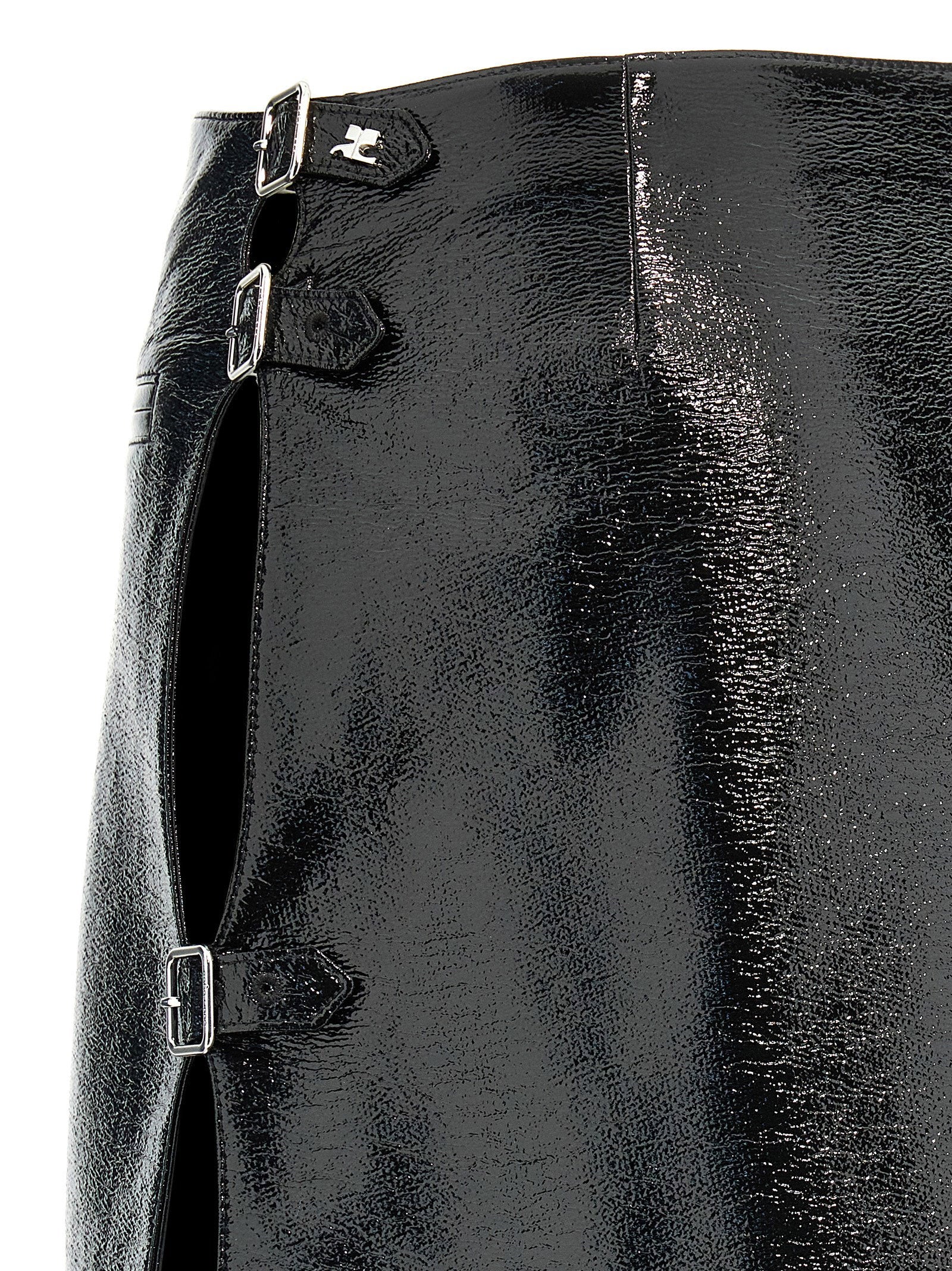 Courreges Mini Multi Sangle Vinyl Skirt