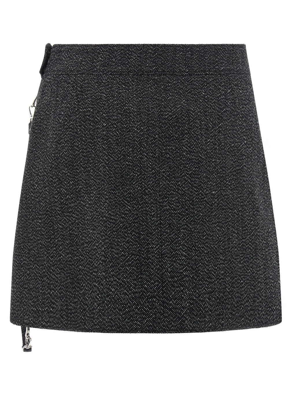 Courreges Zipped Caviar Mini Skirt