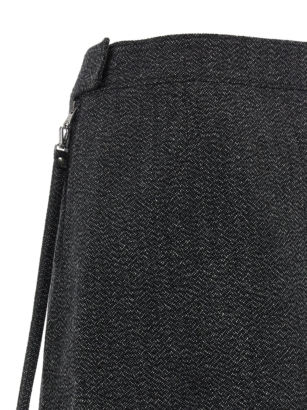 Courreges Zipped Caviar Mini Skirt