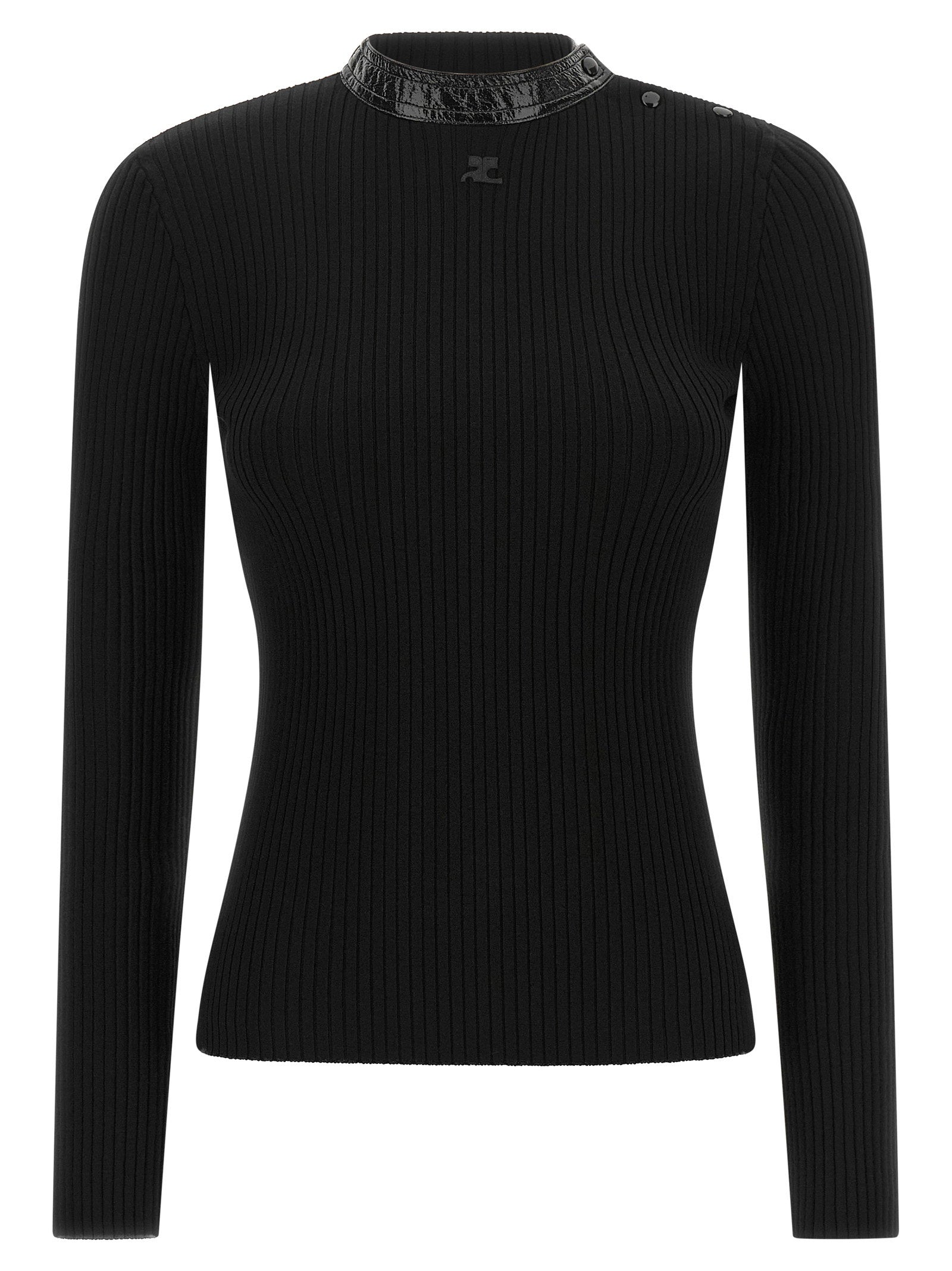 Courreges Vinyl Collar Sweater