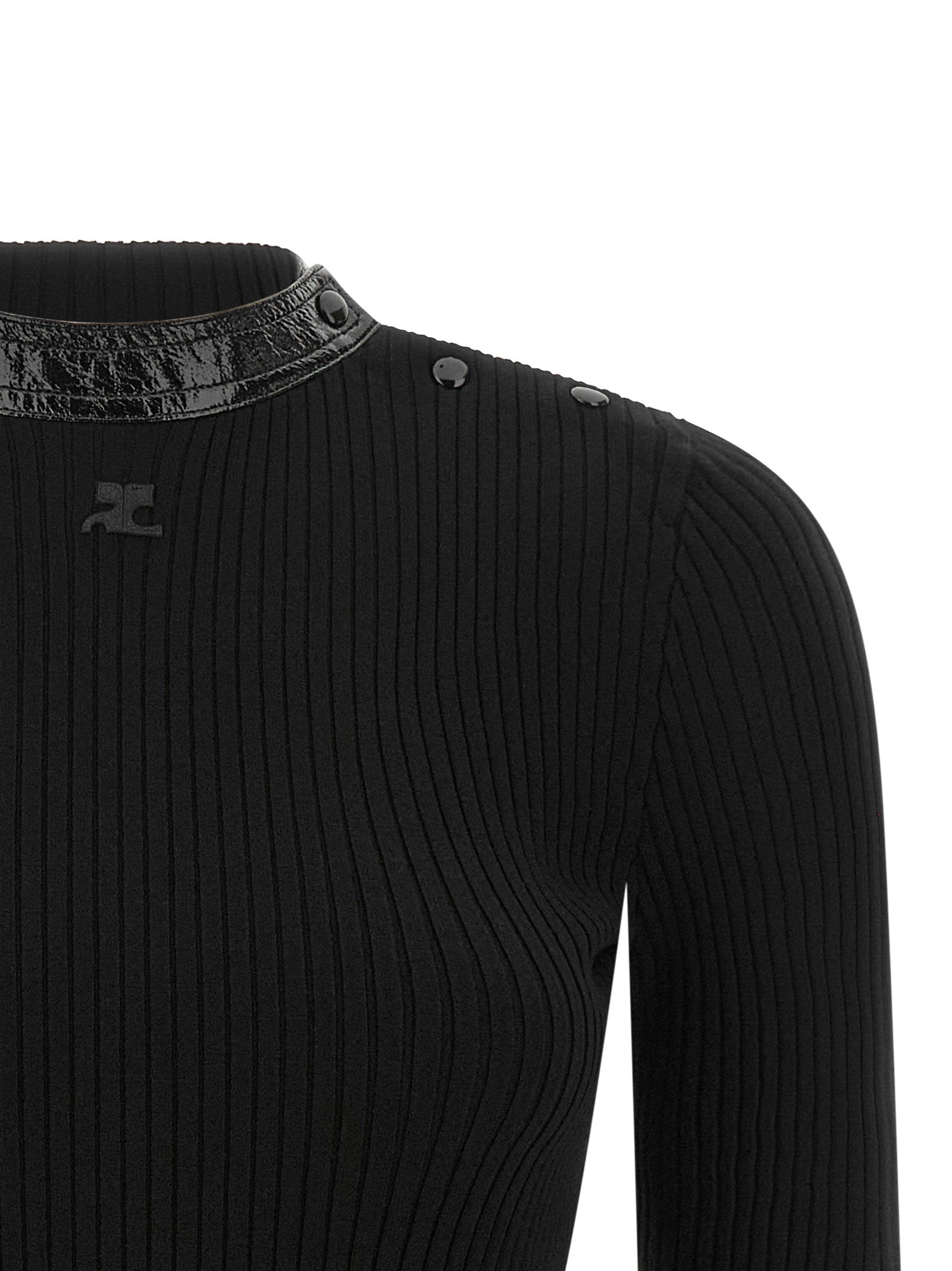 Courreges Vinyl Collar Sweater