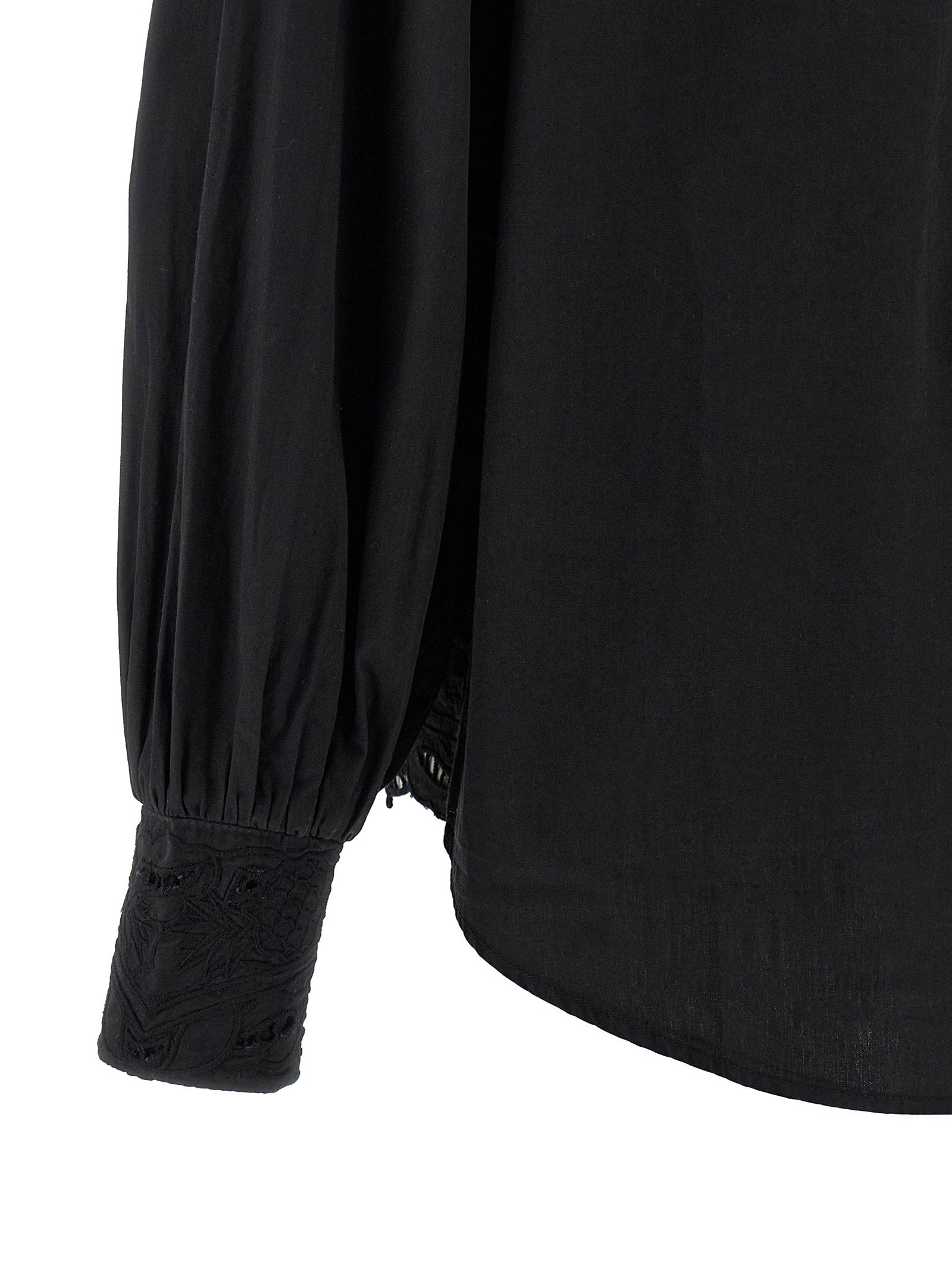 Farm Rio Black Embroidered Shirt