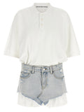 Alexander Wang Denim Skirt Polo Dress