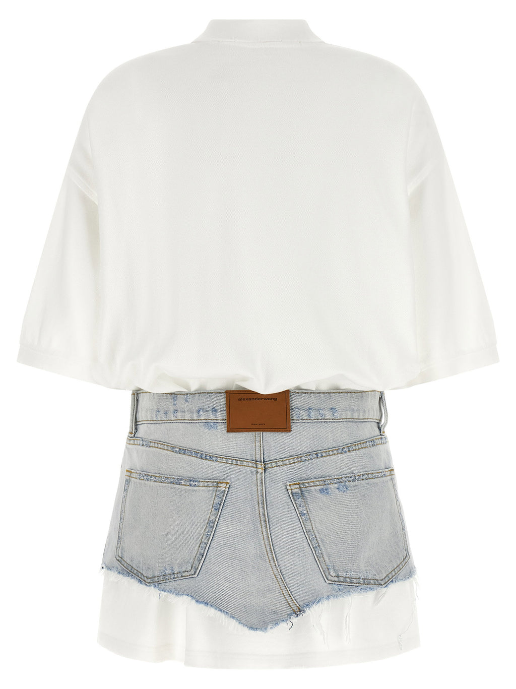 Alexander Wang Denim Skirt Polo Dress